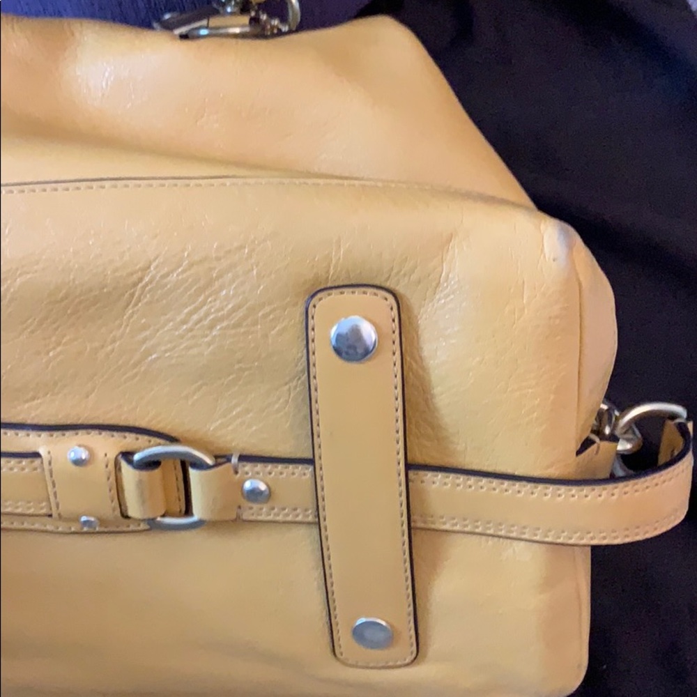 Authentic Coach Mustard Yellow Satchel/Crossbody - Picture 7 of 8